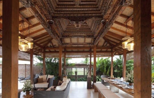 lounge and dining area of villa with open plan style