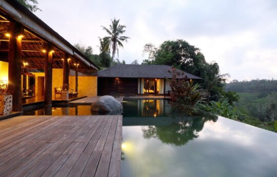 Pol view of Villa Kamaniiya with Ubud scenery