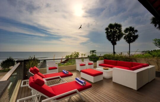 Seminyak Beach views from deck area of Villa LaGa