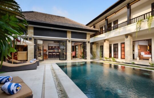 Villa Amman Swimming pool with villa exterior in background